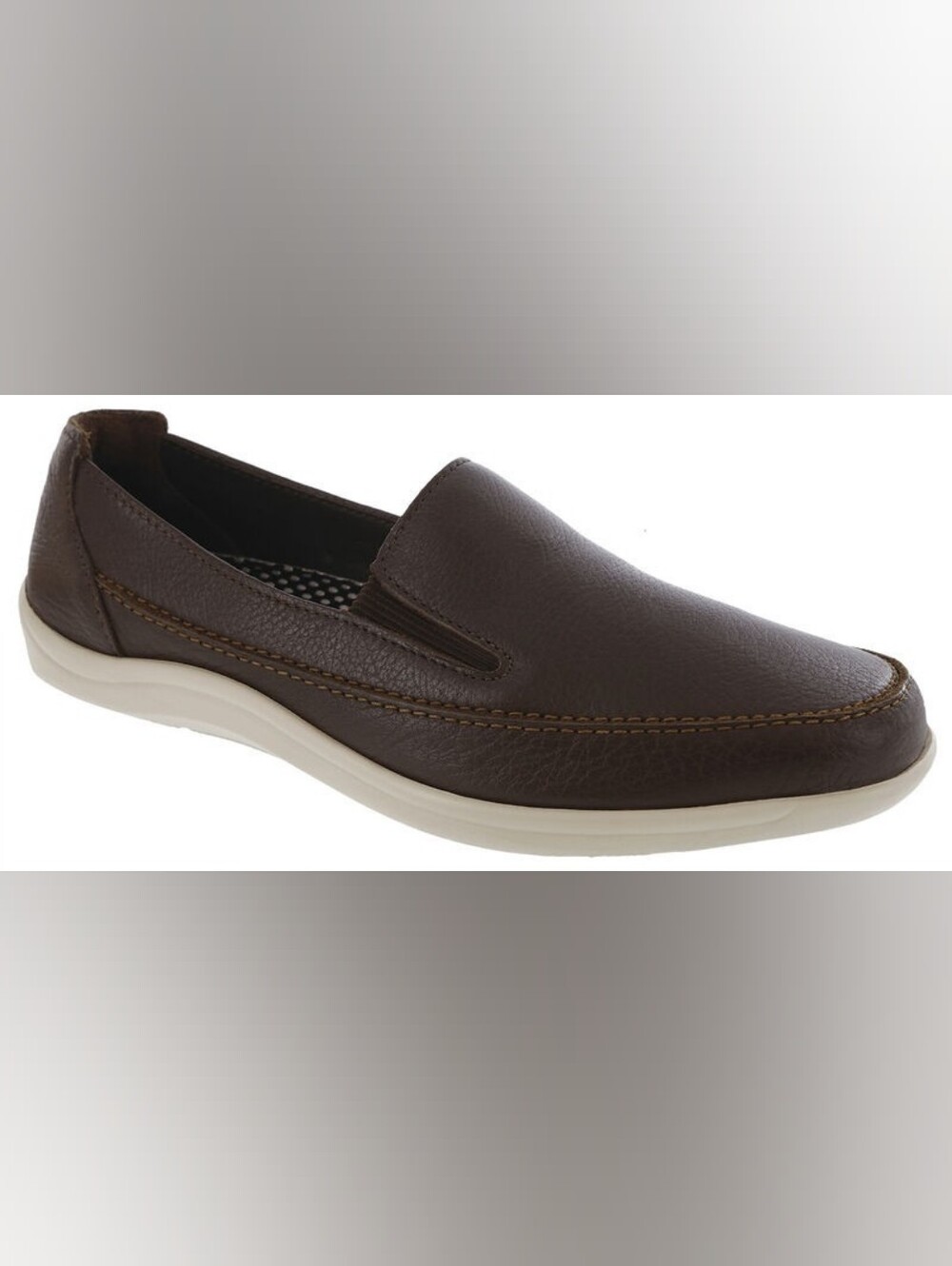 SAS Mens Weekender Slip On Loafer Shoes Brown Leather Upper Size 8
